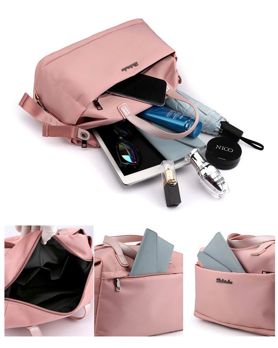 Outdoor Leisure Fashion Female Bag New Trend Fashion Simple Portable Single Shoulder Bag Waterproof Solid Color Nylon Female Bag