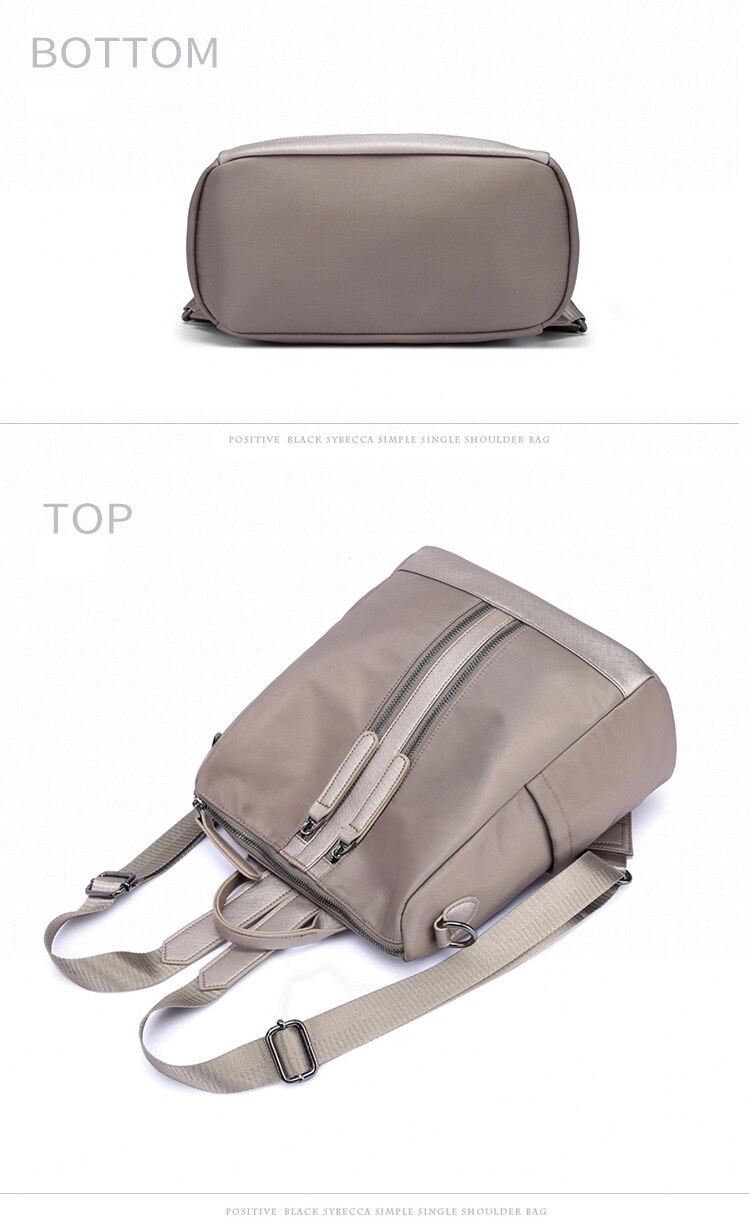 New Double Shoulder Bag Casual Oxford Cloth Short-Distance Travel Messenger Bag Female Student Simple Waterproof Fabric Backpack