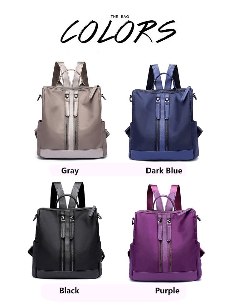 New Double Shoulder Bag Casual Oxford Cloth Short-Distance Travel Messenger Bag Female Student Simple Waterproof Fabric Backpack
