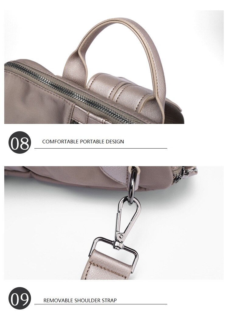 New Double Shoulder Bag Casual Oxford Cloth Short-Distance Travel Messenger Bag Female Student Simple Waterproof Fabric Backpack