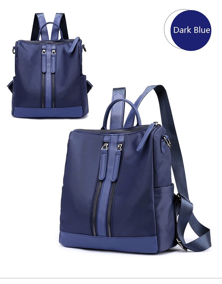 New Double Shoulder Bag Casual Oxford Cloth Short-Distance Travel Messenger Bag Female Student Simple Waterproof Fabric Backpack