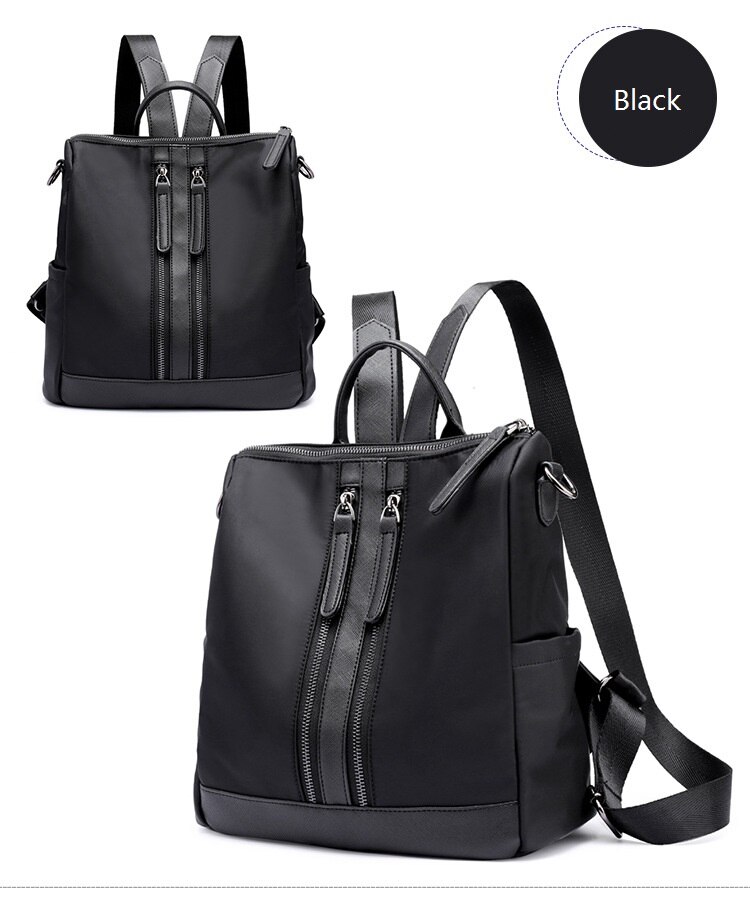 New Double Shoulder Bag Casual Oxford Cloth Short-Distance Travel Messenger Bag Female Student Simple Waterproof Fabric Backpack