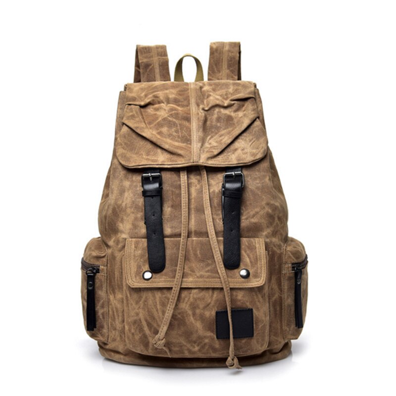 Vintage Canvas Backpack Men Women Casual Camping School Travel Bags Wear-resistant Large Capacity Waterproof Quality Backpacks