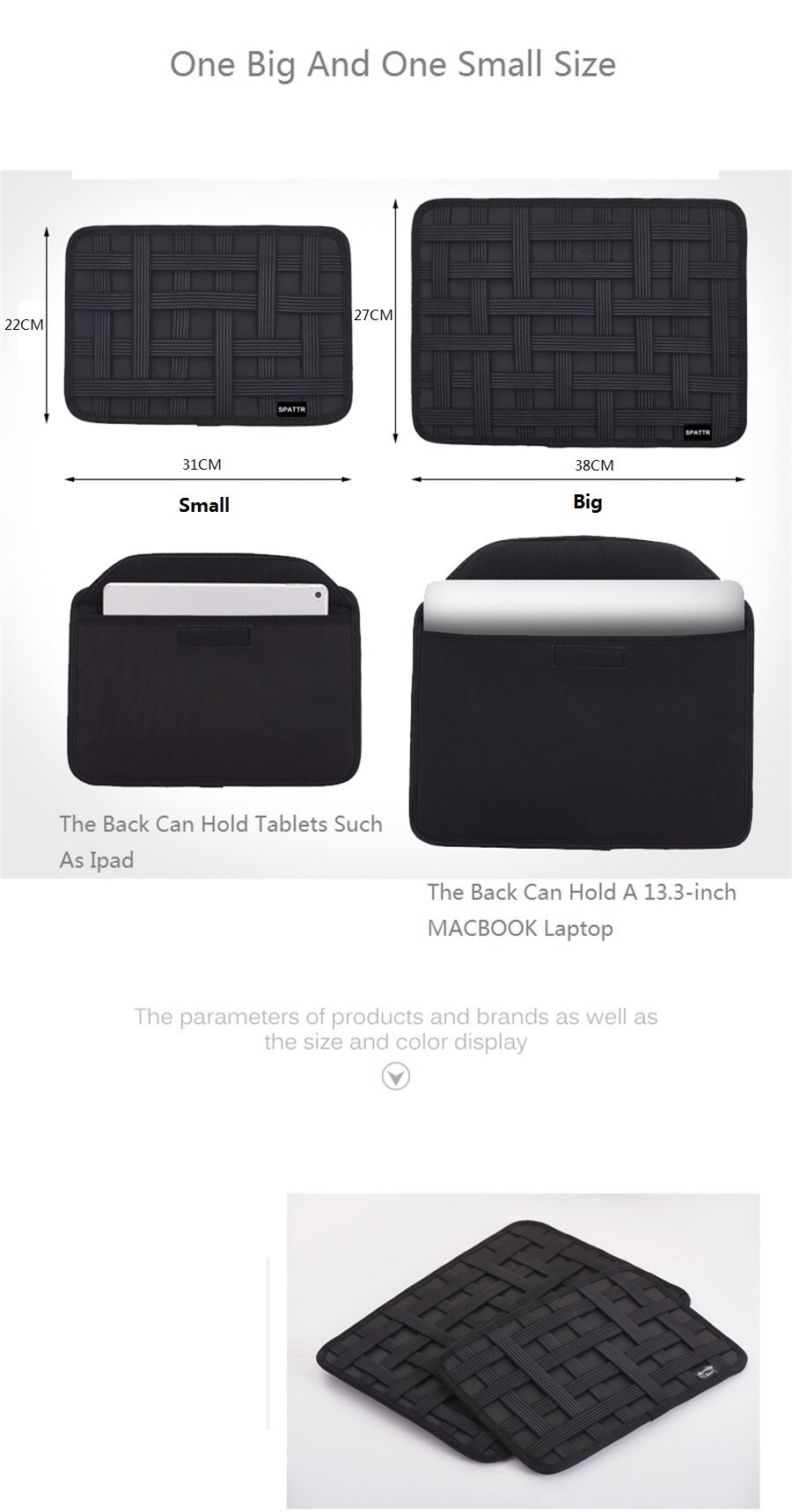 Vehicle Hanging Type Polyester PE Sheet Elastic Storage Bag IPAD And Other Digital Accessories Multi-function Storage Travel Bag