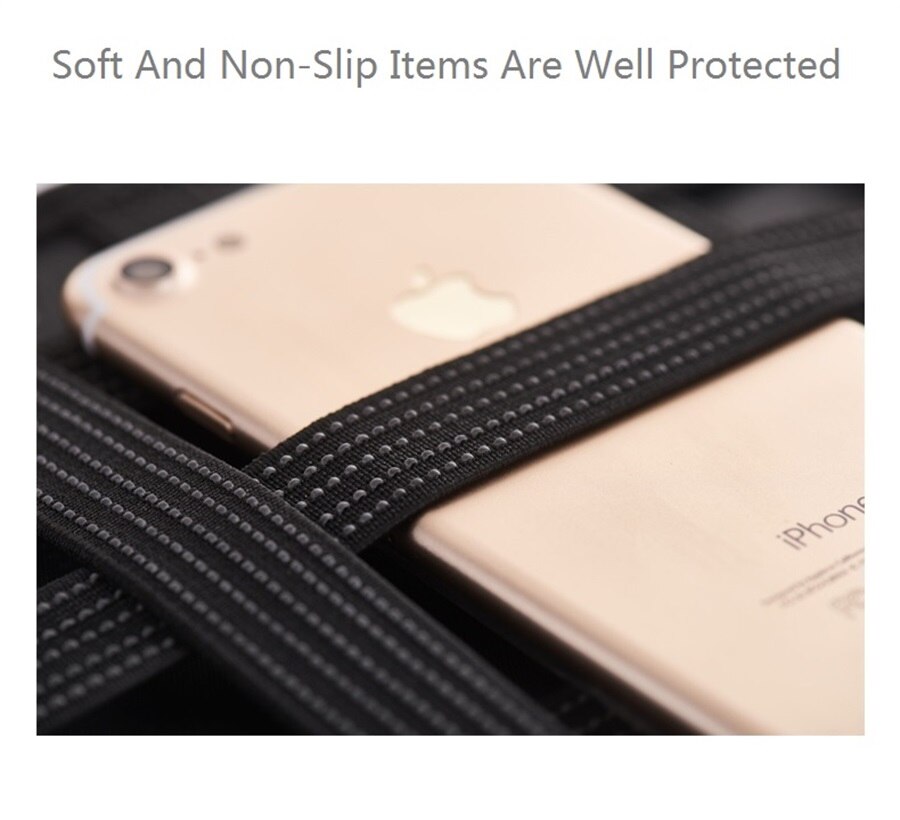 Vehicle Hanging Type Polyester PE Sheet Elastic Storage Bag IPAD And Other Digital Accessories Multi-function Storage Travel Bag