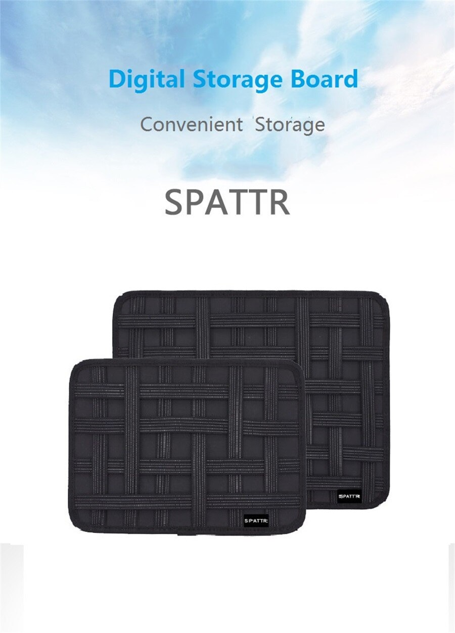 Vehicle Hanging Type Polyester PE Sheet Elastic Storage Bag IPAD And Other Digital Accessories Multi-function Storage Travel Bag