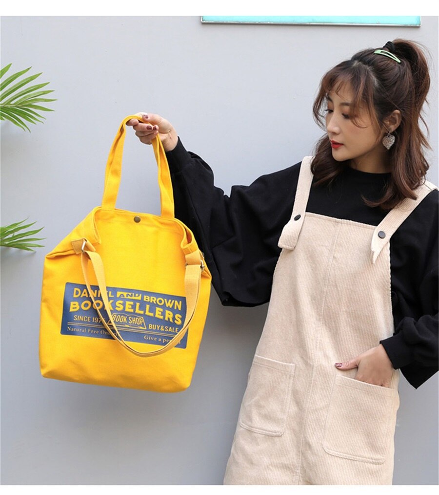 Fashion Letter Women Canvas Messenger Bags Single Shoulder Bags 2019 Winter New Soft Buckle Female Students Lady School Handbags