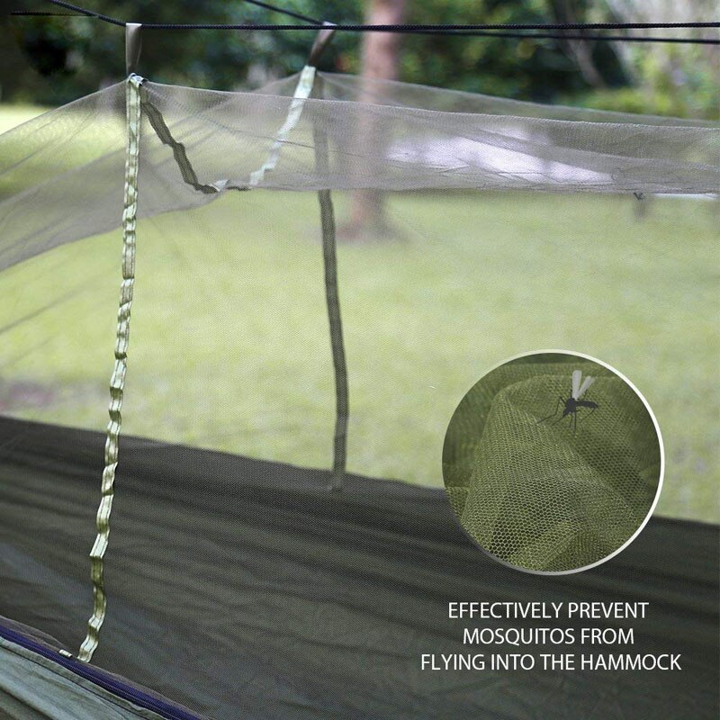 Portable Mosquito net Hammock Tree straps Folded Into The Pouch Mosquito Net Hammock Hanging Bed For Travel Kits Camping Hammock