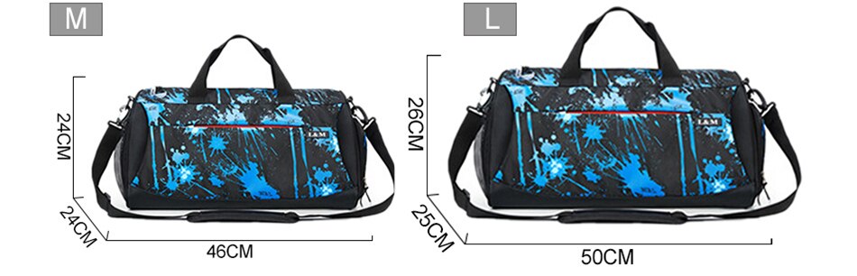 New Outdoor Gym Sports Bags Yoga Fitness Waterproof Bag Men Women Travel Handbag Training Shoulder Sac De Bags With Shoes Pocket