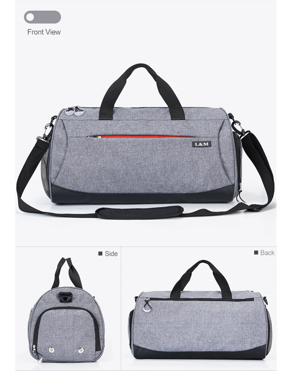 New Outdoor Gym Sports Bags Yoga Fitness Waterproof Bag Men Women Travel Handbag Training Shoulder Sac De Bags With Shoes Pocket