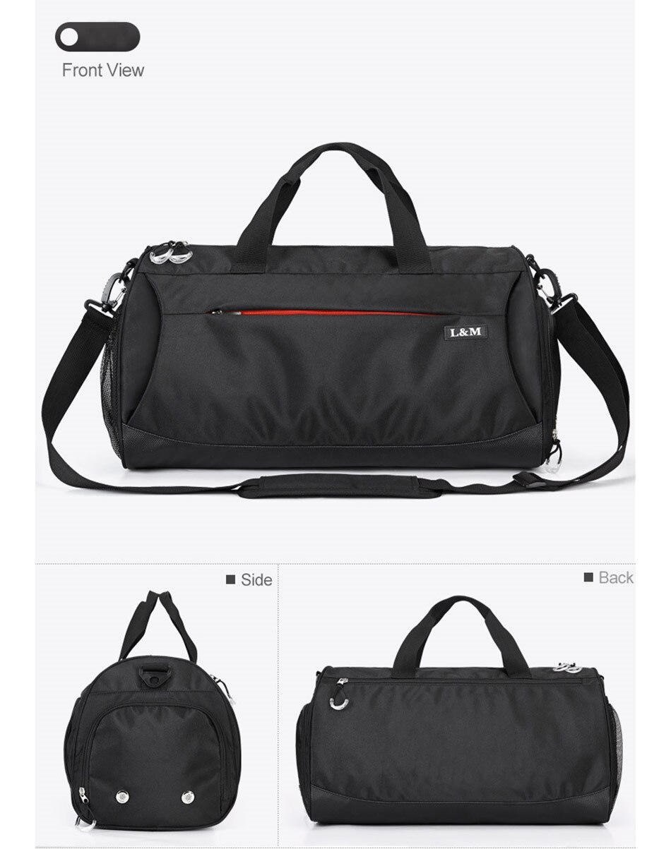 New Outdoor Gym Sports Bags Yoga Fitness Waterproof Bag Men Women Travel Handbag Training Shoulder Sac De Bags With Shoes Pocket