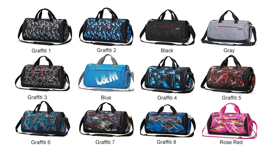 New Outdoor Gym Sports Bags Yoga Fitness Waterproof Bag Men Women Travel Handbag Training Shoulder Sac De Bags With Shoes Pocket