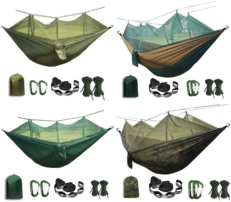 Portable Mosquito net Hammock Double-person Folded Into The Pouch Mosquito Net Hammock Hanging Bed For Travel Kits Camping