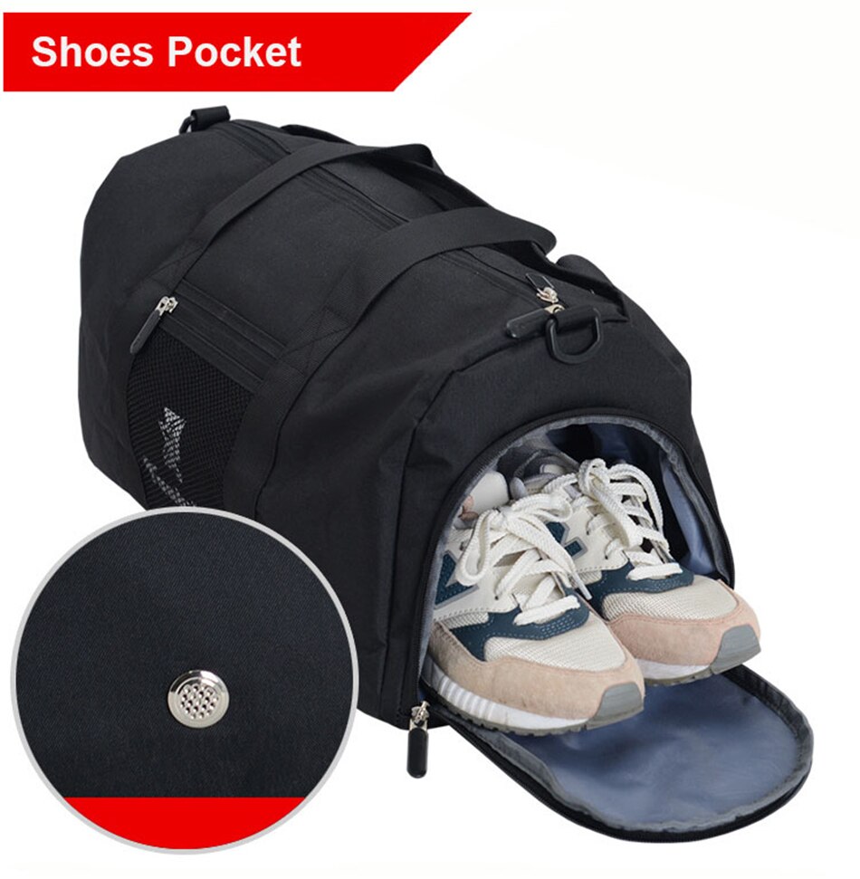 Dry Wet Yoga Gym Bag Men Women Fitness Training Sports Swimming Traveling Handbag Outdoor Shoulder Duffle Bags With Shoes Pocket