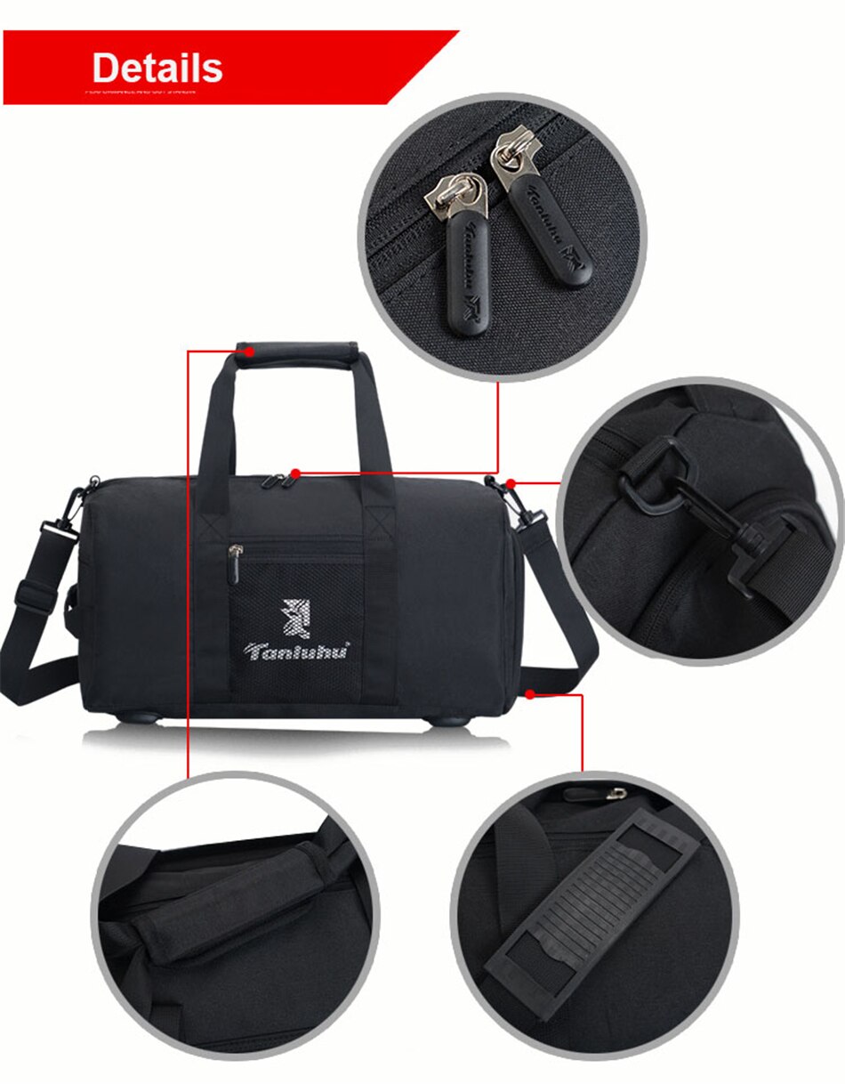 Dry Wet Yoga Gym Bag Men Women Fitness Training Sports Swimming Traveling Handbag Outdoor Shoulder Duffle Bags With Shoes Pocket