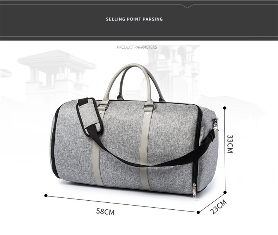 Hot Multifunctional Men Business Duffle Bag Travel Large Capacity Suit Storage Bags Casual Gym Luggage Shoulder Foldable Handbag