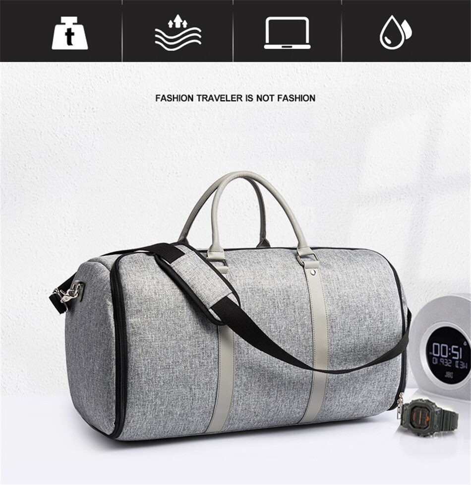 Hot Multifunctional Men Business Duffle Bag Travel Large Capacity Suit Storage Bags Casual Gym Luggage Shoulder Foldable Handbag