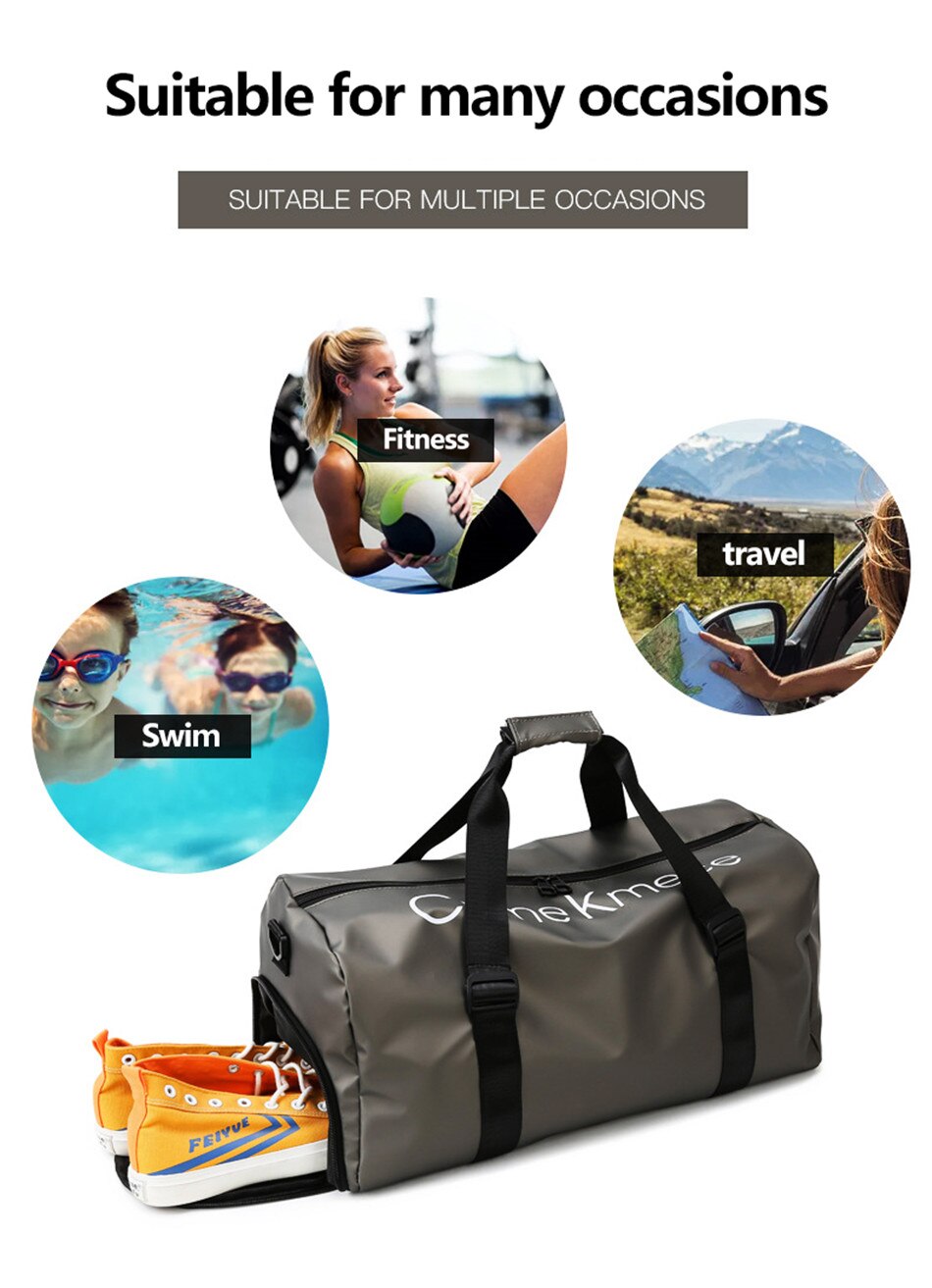Outdoor Travel Sports Fitness Large Capacity Shoulder Bag Wet And Dry Separation Swimming Waterproof Handbag Leisure Cross Bag