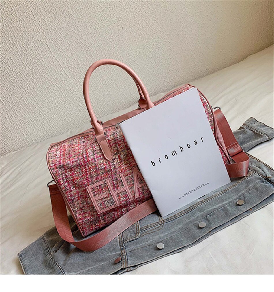 Fashion Sport Gym Yoga Mat Bag Fitness Training Shoulder Crossbody Bags Women High Capacity Waterproof PU Luggage Travel Handbag