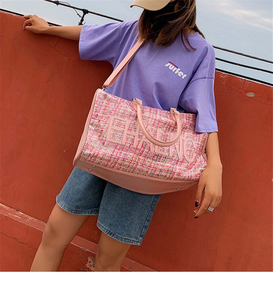 Fashion Sport Gym Yoga Mat Bag Fitness Training Shoulder Crossbody Bags Women High Capacity Waterproof PU Luggage Travel Handbag