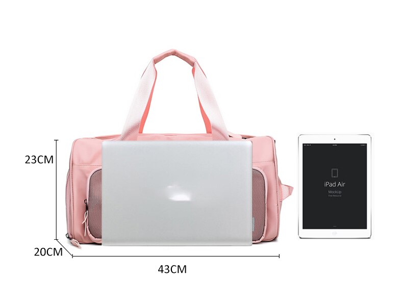 Fashion Gym Training Fitness Bag Women High Capacity Waterproof Travel Dry Wet Yoga Mat Bags Luggage Shoes Storage Shoulder Pack