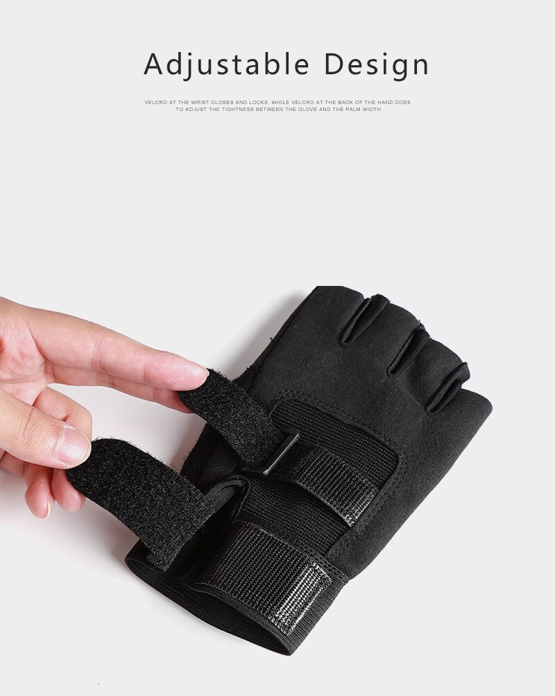 Half Finger Gym Gloves Heavyweight Sport Exercise Weight Lifting Gloves Protector Anti-slip Body Building Training Fitness Glove