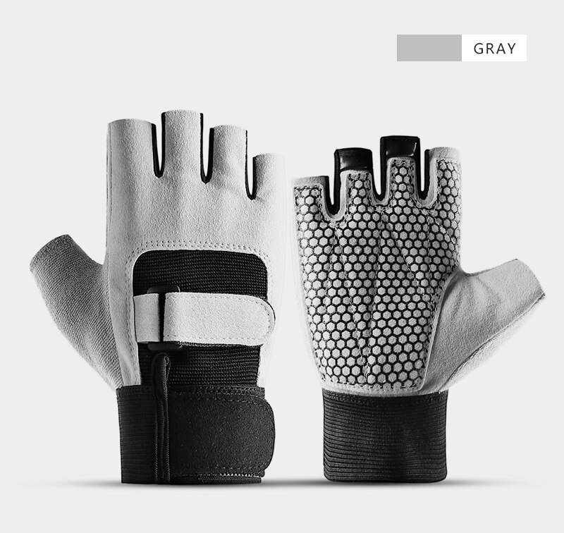 Half Finger Gym Gloves Heavyweight Sport Exercise Weight Lifting Gloves Protector Anti-slip Body Building Training Fitness Glove