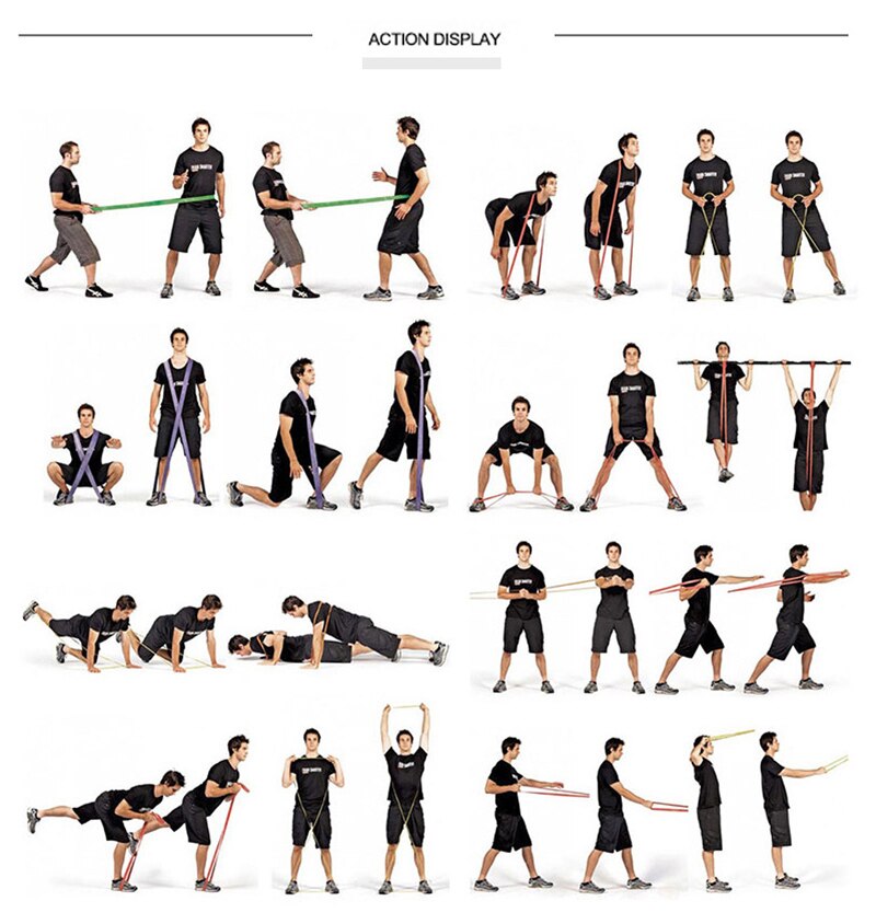 Resistance Band 208cm Fitness Rubber Bands Home Pilates Yoga  Loop Expander Workout Exercise Sports Pull up Assist Elastic Bands