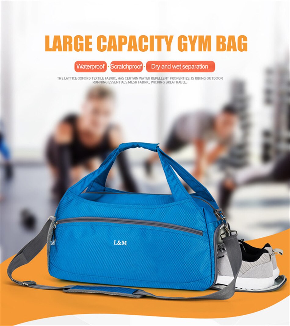 Dry Wet Swimming Gym Bags Oxford Fitness Yoga Mat Bag Women Training Sports Travel Outdoor Shoulder Handbag With Shoes Warehouse