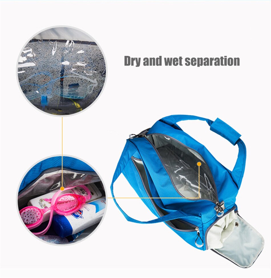 Dry Wet Swimming Gym Bags Oxford Fitness Yoga Mat Bag Women Training Sports Travel Outdoor Shoulder Handbag With Shoes Warehouse