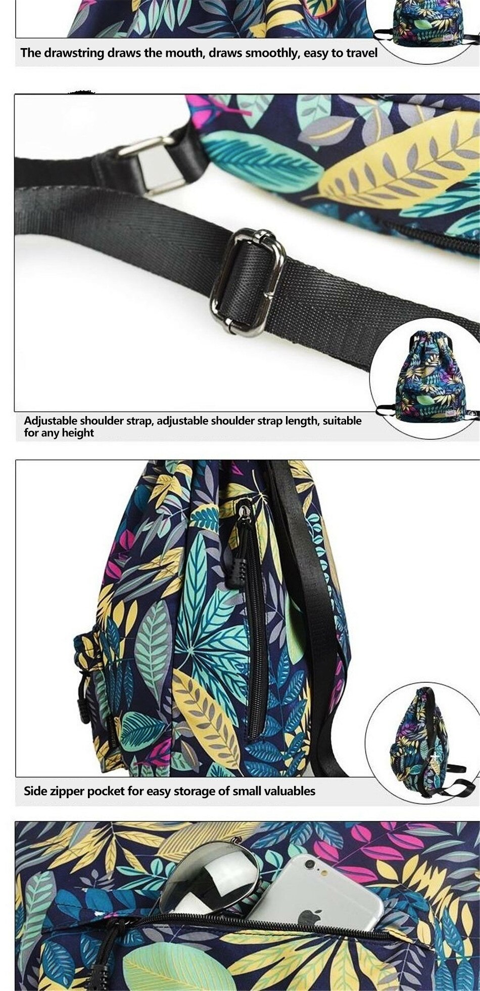 Outdoor Sports Lightweight Men And Women Drawstring Backpack Running Waterproof Backpack Travel Fitness Swimming Bag Soft Back