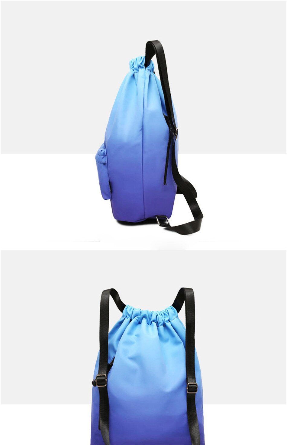 Outdoor Sports Lightweight Men And Women Drawstring Backpack Running Waterproof Backpack Travel Fitness Swimming Bag Soft Back