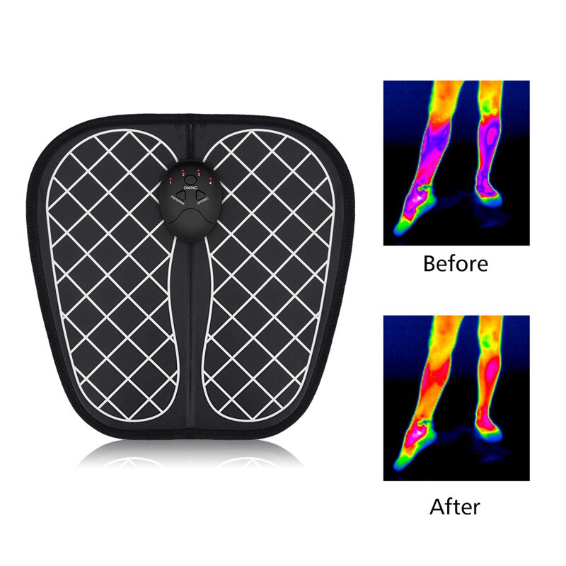 Electric EMS Foot Massager Pad Wireless Feet Muscle Stimulator Massage Mat Relieve Pain ABS Physiotherapy Foot Vibrate Massage