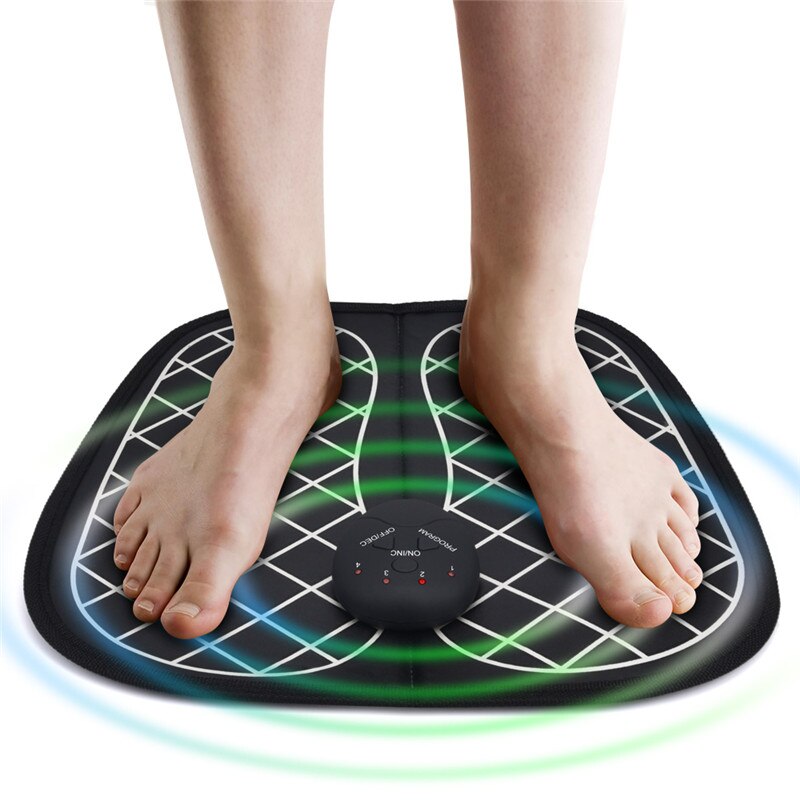 Electric EMS Foot Massager Pad Wireless Feet Muscle Stimulator Massage Mat Relieve Pain ABS Physiotherapy Foot Vibrate Massage