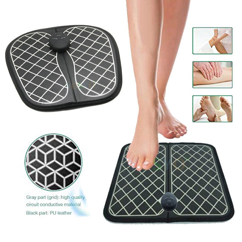 Electric EMS Foot Massager Pad Wireless Feet Muscle Stimulator Massage Mat Relieve Pain ABS Physiotherapy Foot Vibrate Massage