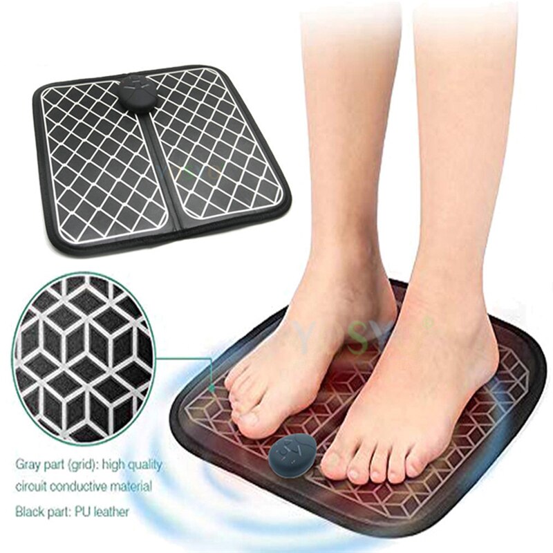 Electric EMS Foot Massager Pad Wireless Feet Muscle Stimulator Massage Mat Relieve Pain ABS Physiotherapy Foot Vibrate Massage