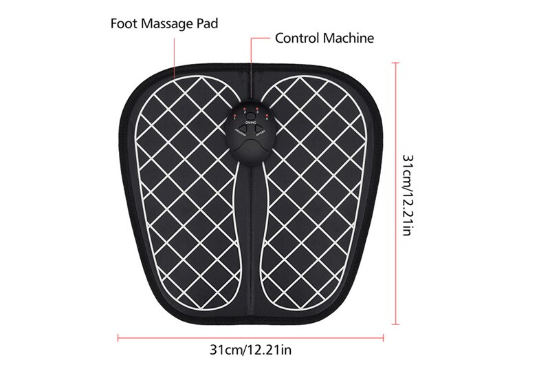Electric EMS Foot Massager Pad Wireless Feet Muscle Stimulator Massage Mat Relieve Pain ABS Physiotherapy Foot Vibrate Massage