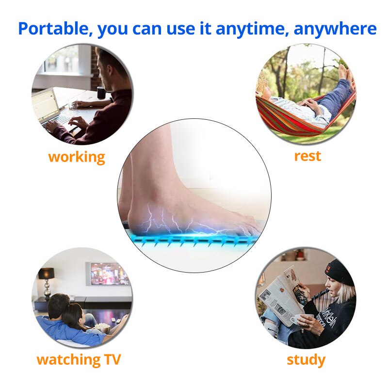 Electric EMS Foot Massager Pad Wireless Feet Muscle Stimulator Massage Mat Relieve Pain ABS Physiotherapy Foot Vibrate Massage
