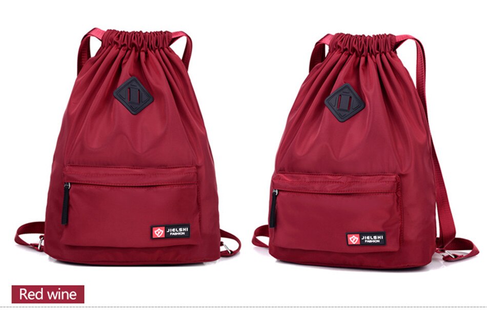 Outdoor Sports Running Large Capacity Drawstring Backpack Men And Women Swimming Fitness Waterproof Soft Back Backpack Gym Bag