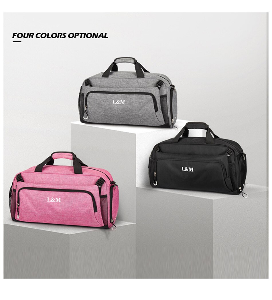 Racket Fitness Sport Gym Bag Men Women Outdoor Training Yoga Travel Handbag Oxford Waterproof Dry Wet Shoulder Bags Shoes Pocket