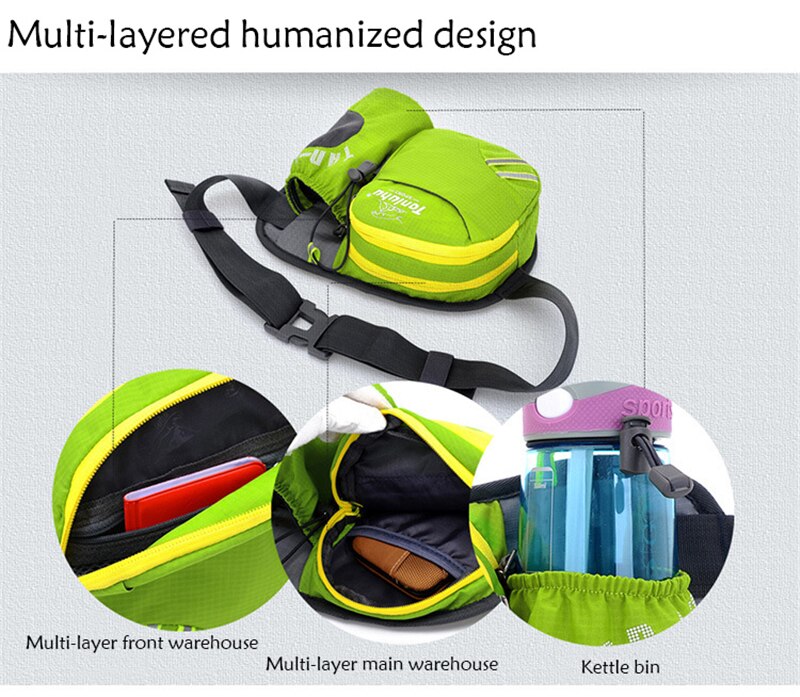 Running Waist Pack Men Women Belt Case Pocket Camping Hiking Sports Mobile Phone Chest Bag Waterproof Multifunctional Kettle Bag