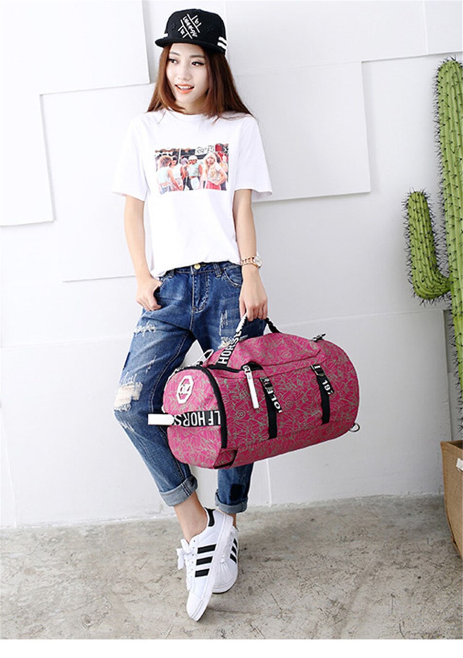 New Waterproof Canvas Gym Backpack Women Men Fitness Multifunction Shoulder Crossbody Bag Fashion Yoga Travel Outdoor Sports Bag