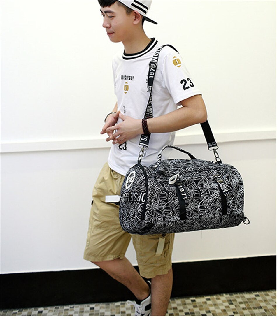 New Waterproof Canvas Gym Backpack Women Men Fitness Multifunction Shoulder Crossbody Bag Fashion Yoga Travel Outdoor Sports Bag