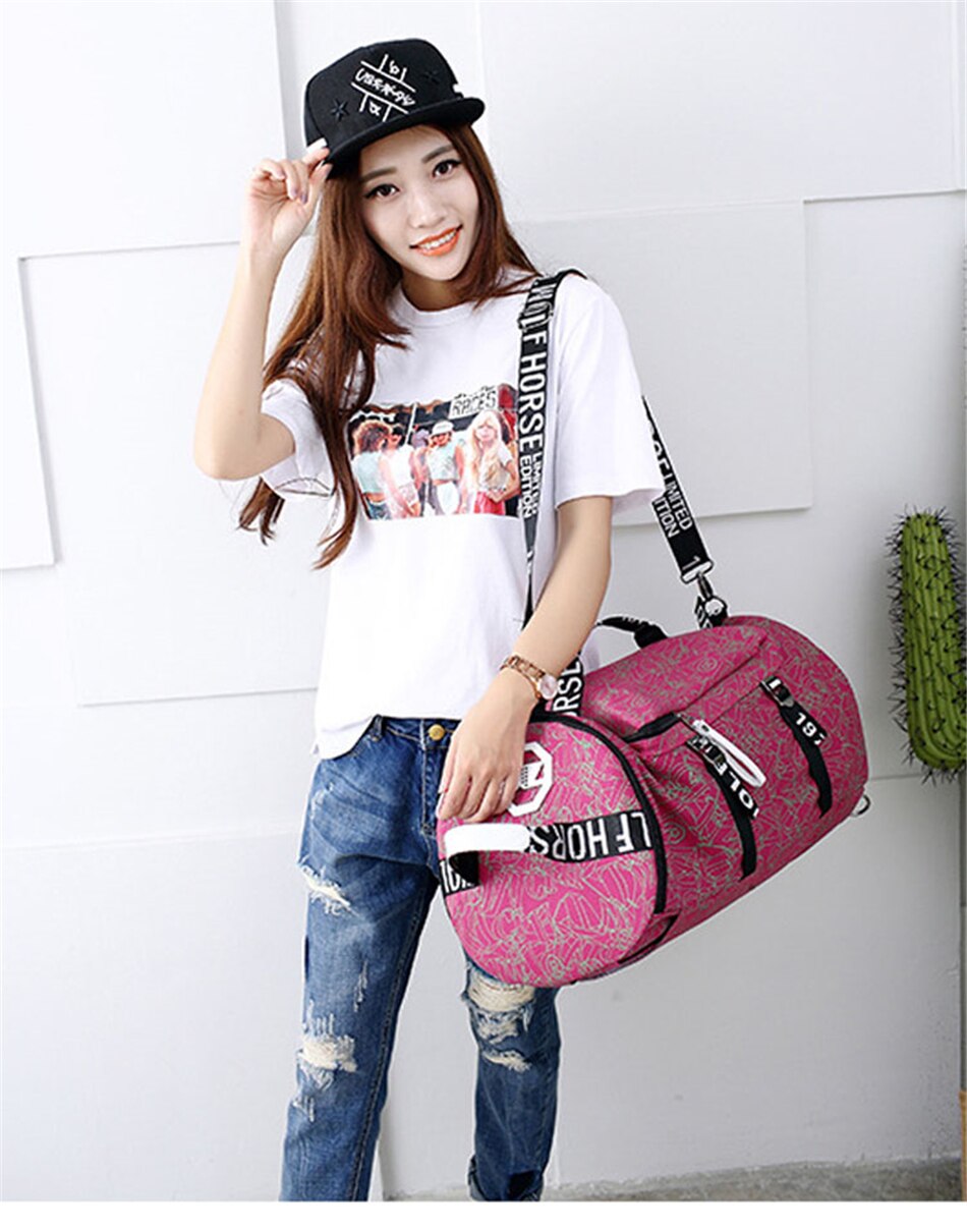 New Waterproof Canvas Gym Backpack Women Men Fitness Multifunction Shoulder Crossbody Bag Fashion Yoga Travel Outdoor Sports Bag