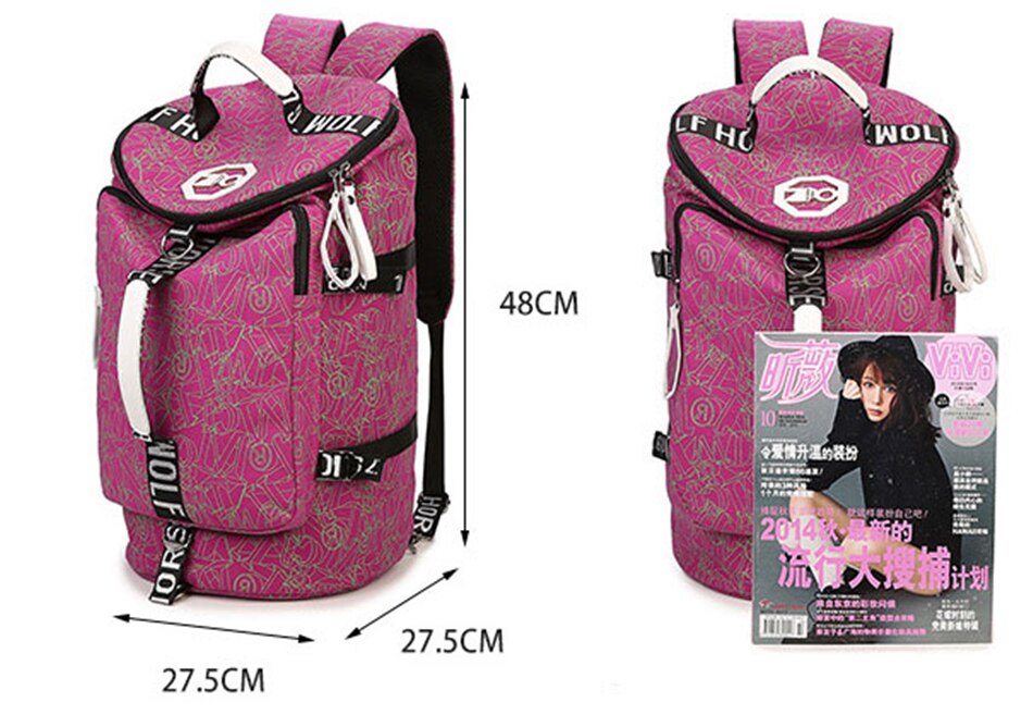 New Waterproof Canvas Gym Backpack Women Men Fitness Multifunction Shoulder Crossbody Bag Fashion Yoga Travel Outdoor Sports Bag