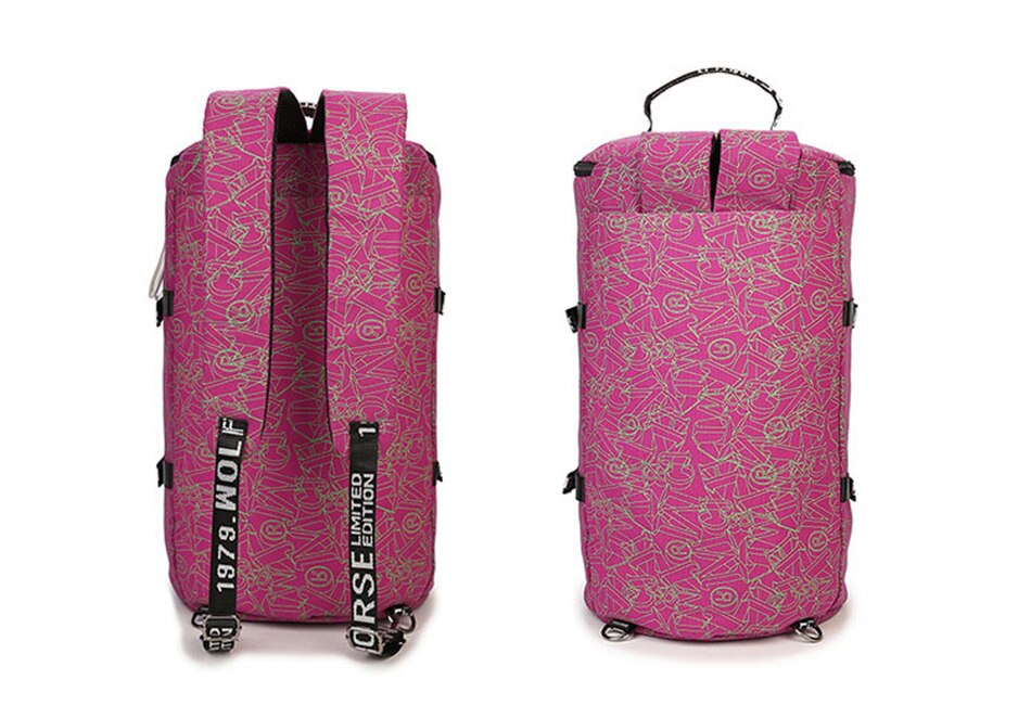 New Waterproof Canvas Gym Backpack Women Men Fitness Multifunction Shoulder Crossbody Bag Fashion Yoga Travel Outdoor Sports Bag