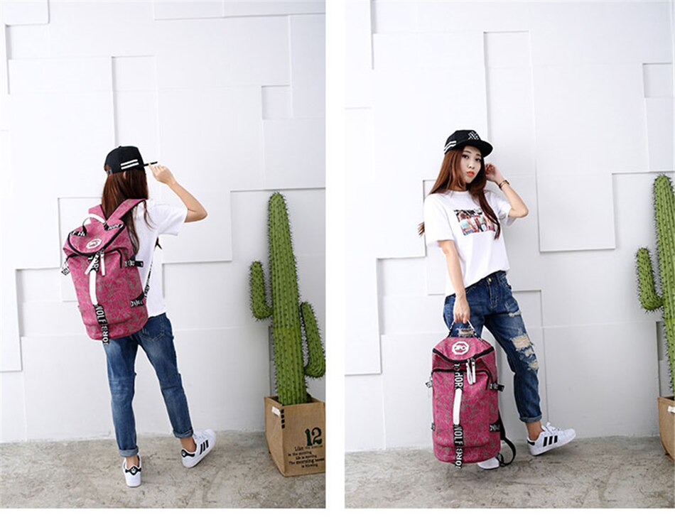 New Waterproof Canvas Gym Backpack Women Men Fitness Multifunction Shoulder Crossbody Bag Fashion Yoga Travel Outdoor Sports Bag