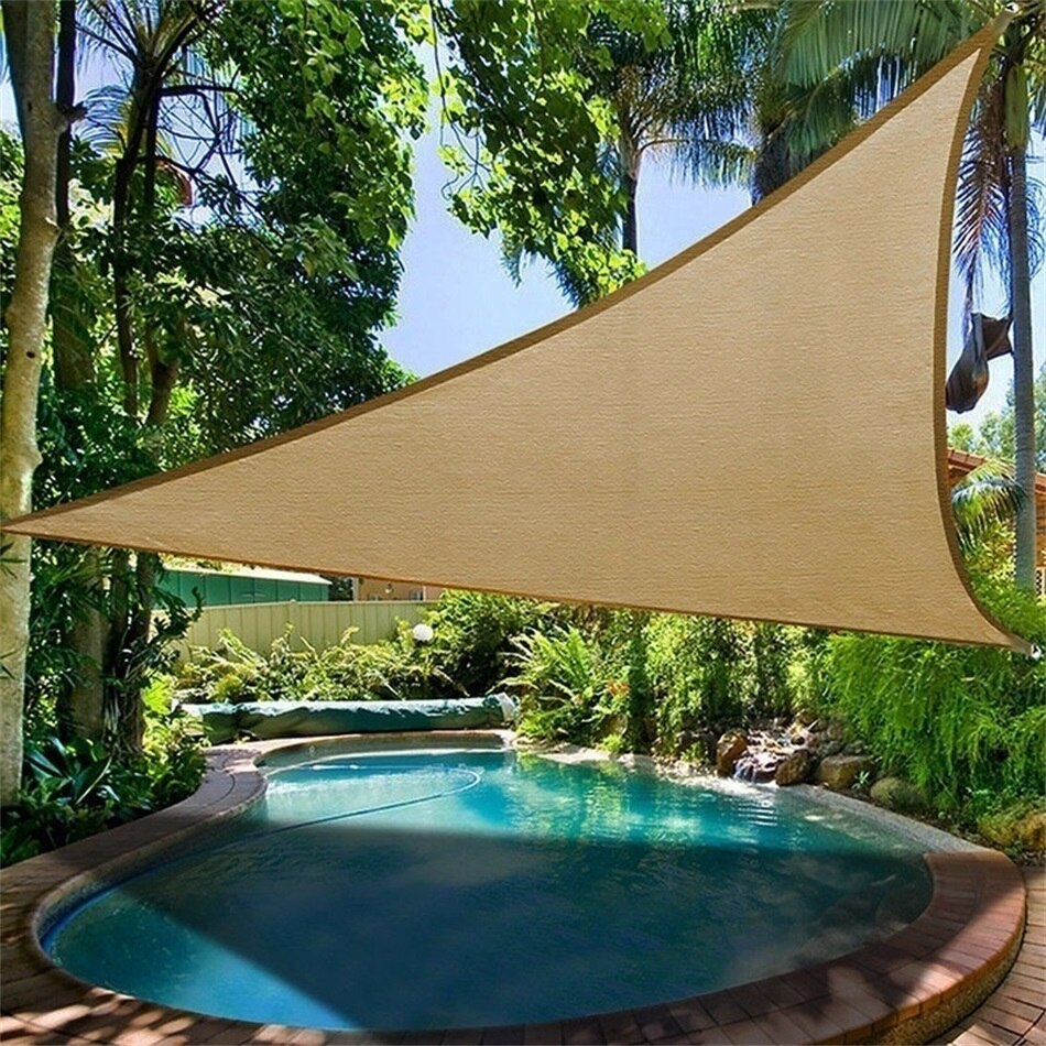 3M/4M/6M Waterproof Sun Shelter Triangle Sun Shade Awning Parasol Shade Sail Outdoor Camp Garden Patio Pool Combination Canopy