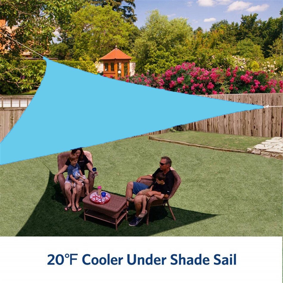 3M/4M/6M Waterproof Sun Shelter Triangle Sun Shade Awning Parasol Shade Sail Outdoor Camp Garden Patio Pool Combination Canopy
