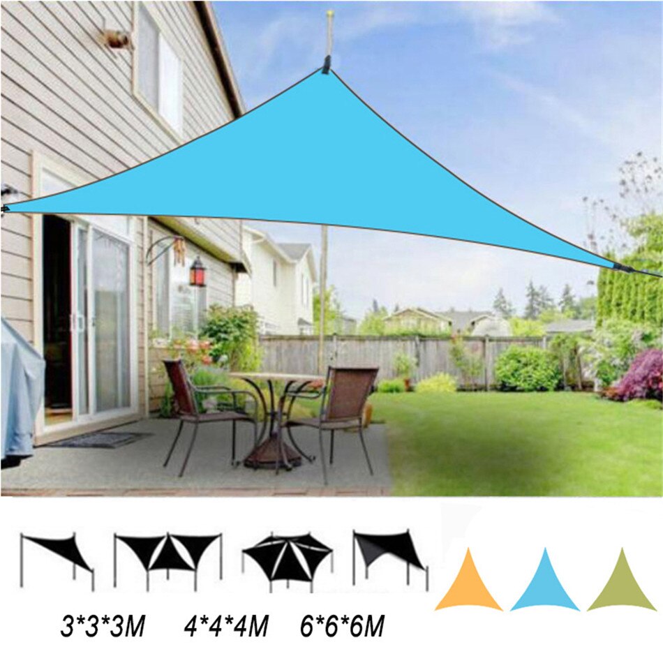3M/4M/6M Waterproof Sun Shelter Triangle Sun Shade Awning Parasol Shade Sail Outdoor Camp Garden Patio Pool Combination Canopy
